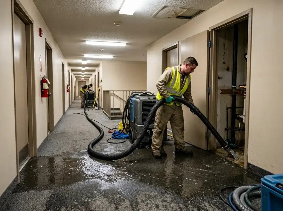 multi-unit-apartment-hallway-f-005 — frequently asked questions, Emergency Burst Pipe Water Extraction & Removal in Collings…
